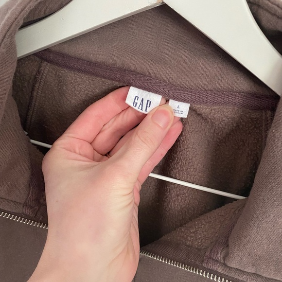 GAP mauve quarter zip sweatshirt - Picture 2 of 2